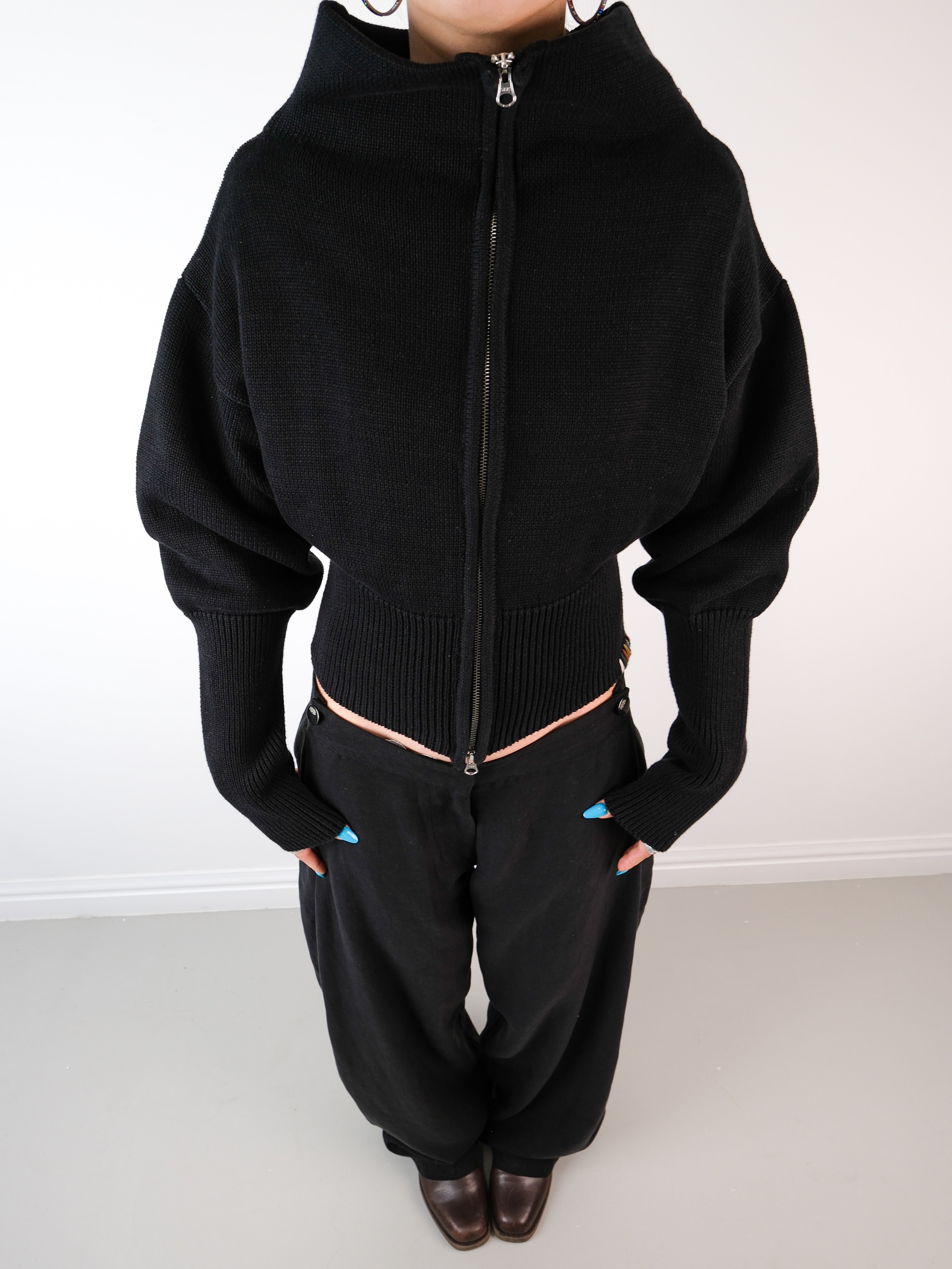 rowan balloon jumper - black knit