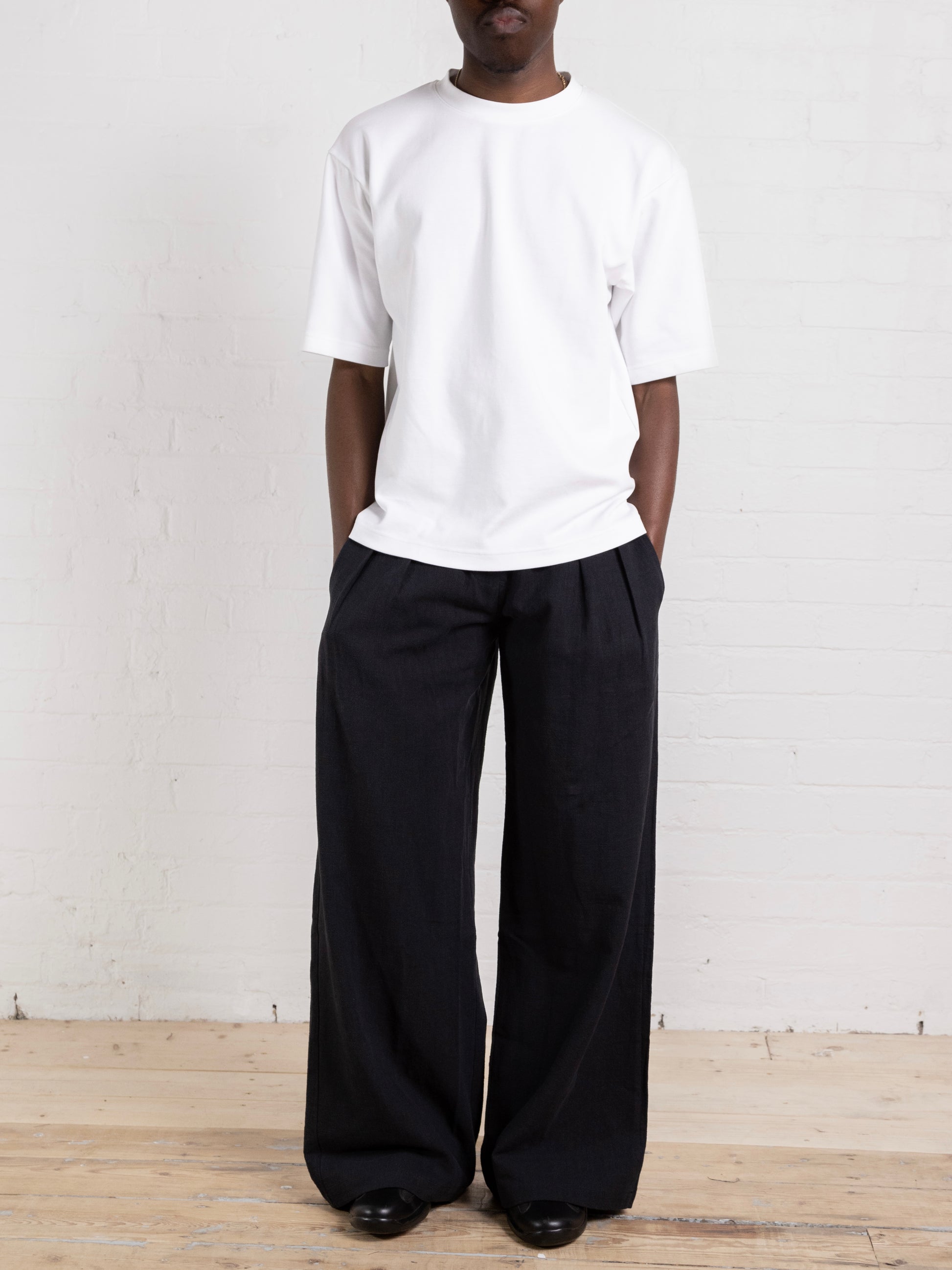 pantalon Parker - lin noir