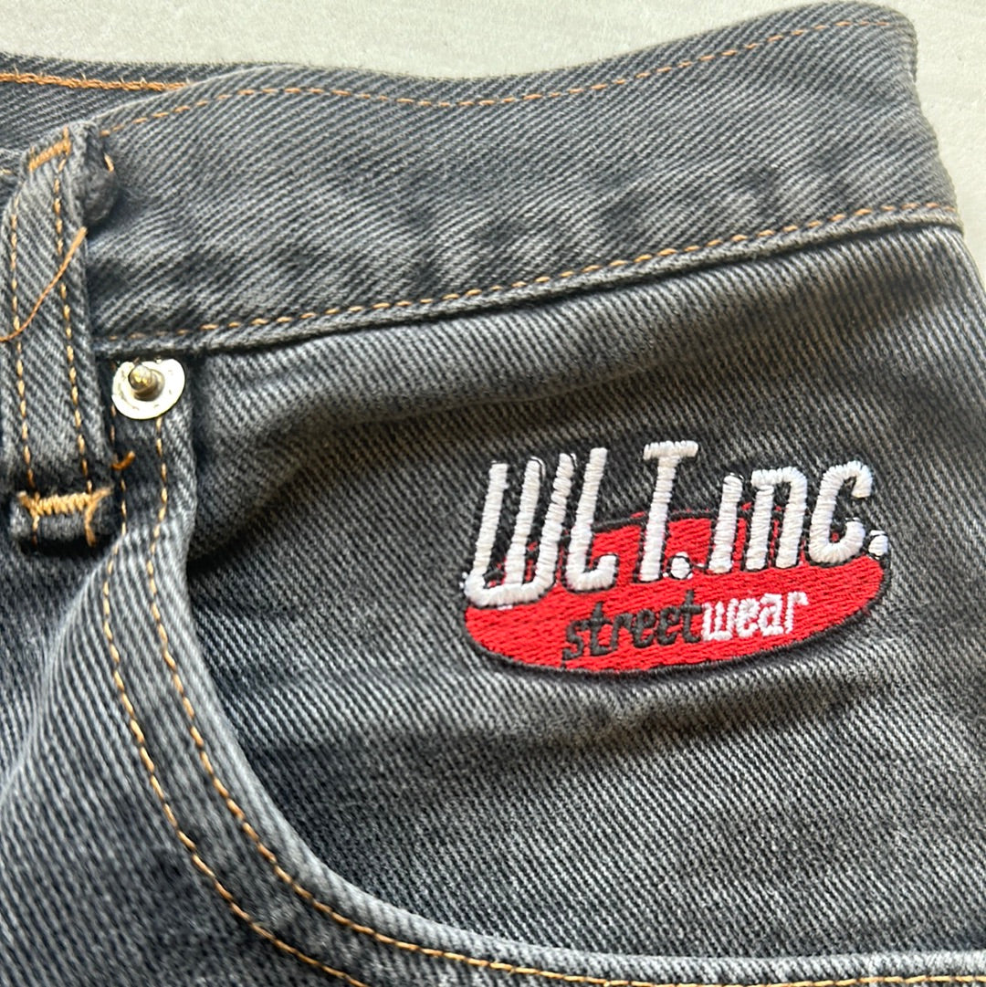 black denim cargo jeans by walter jeans