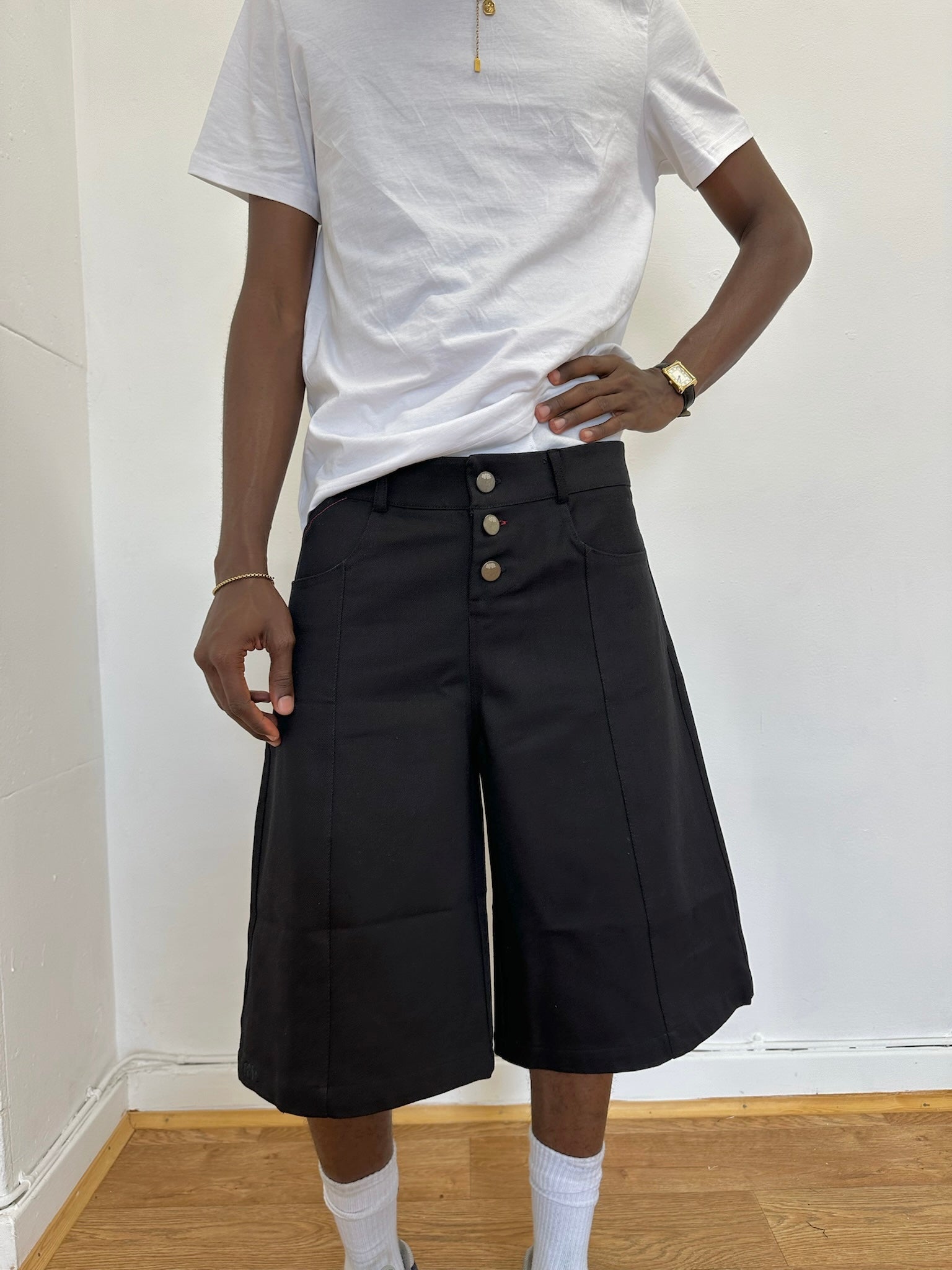 short patineur - denim noir