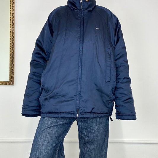 vintage nike navy puffer jacket