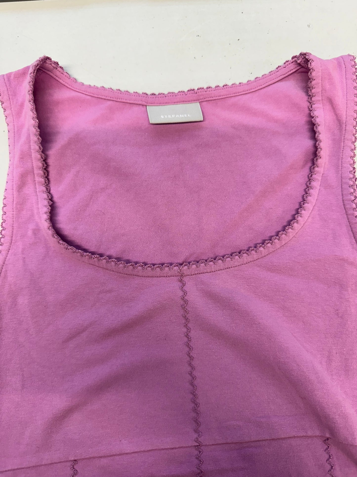 2000's stefanel fitted pink tank top