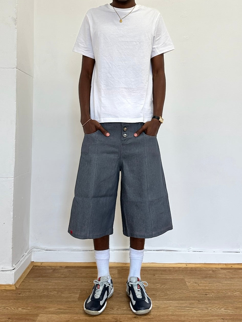 skater short - cadet grey denim