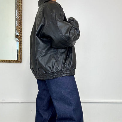 90s leather bomber jacket