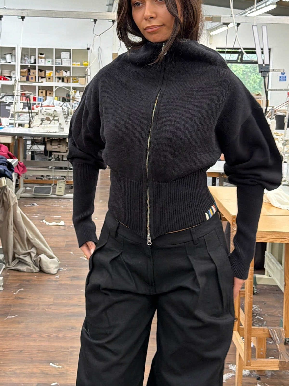 rowan balloon jumper - black knit
