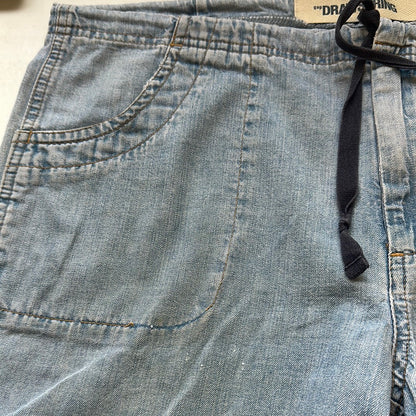 lightweight drawstring jeans