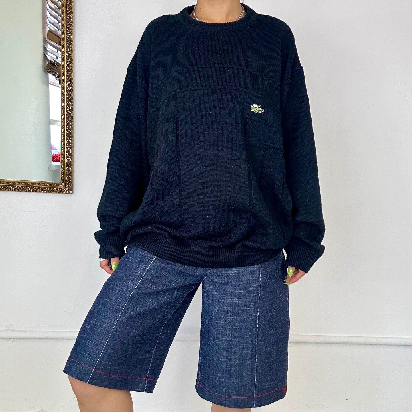 vintage black lacoste jumper