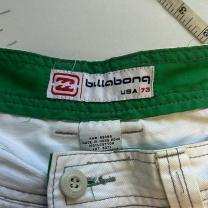 Billabong white baggy jorts