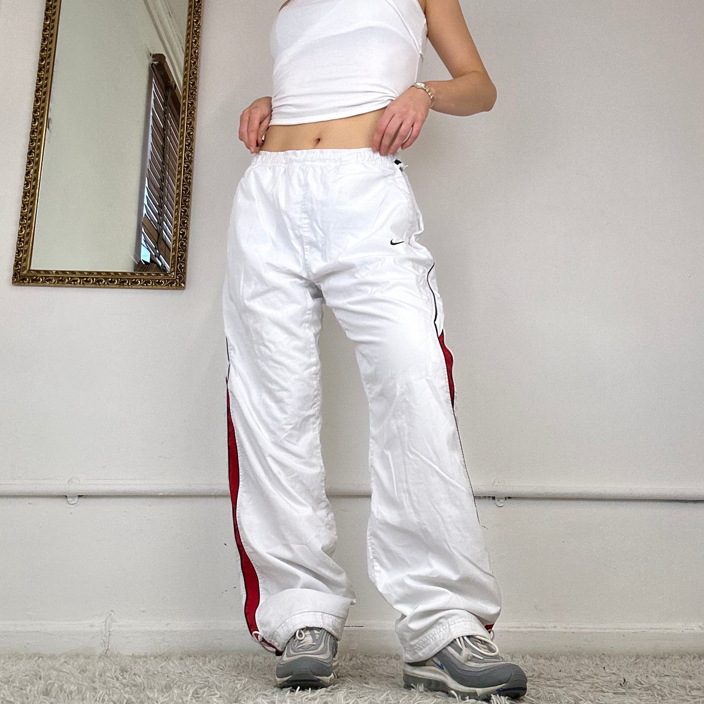 vintage white nike joggers