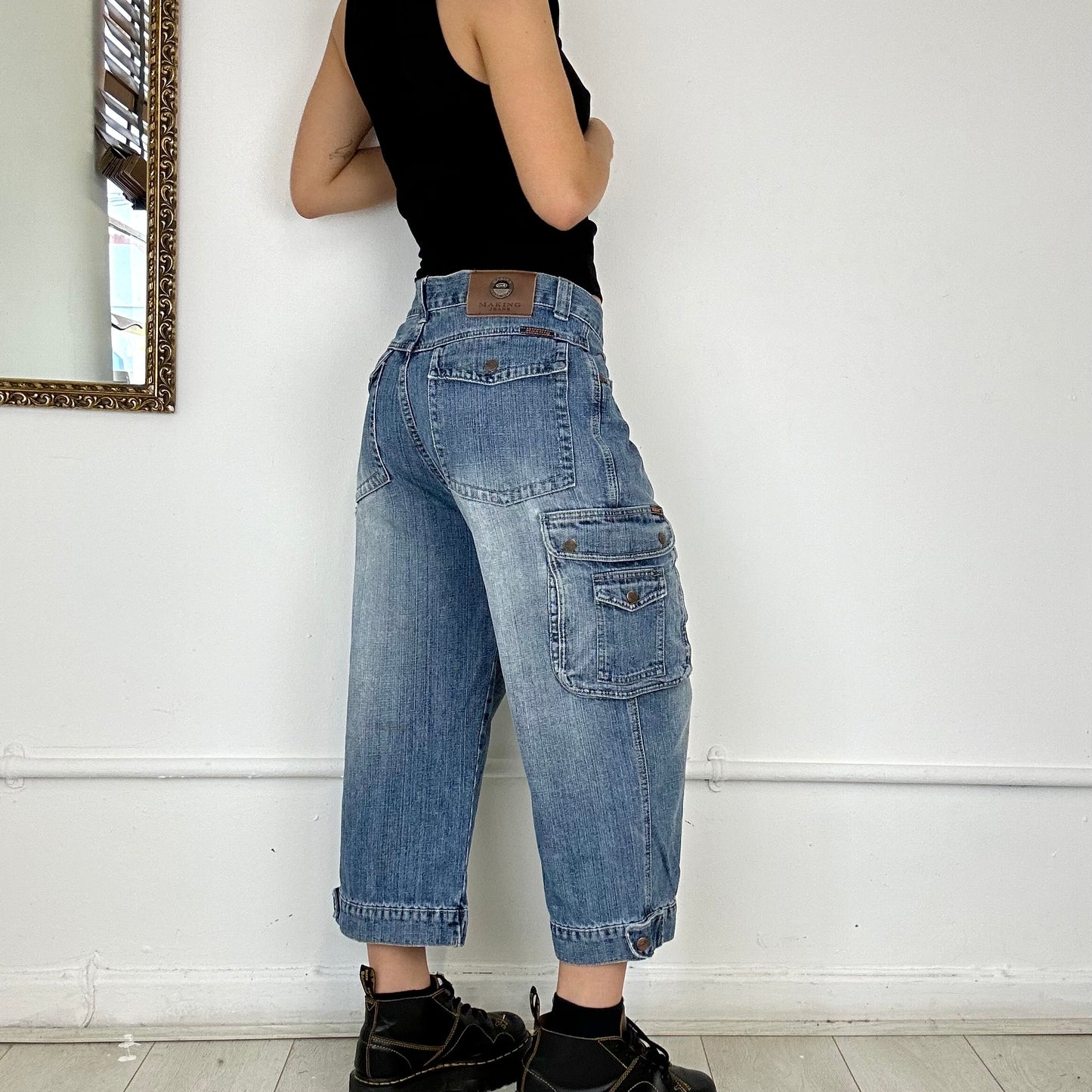 vintage long denim shorts