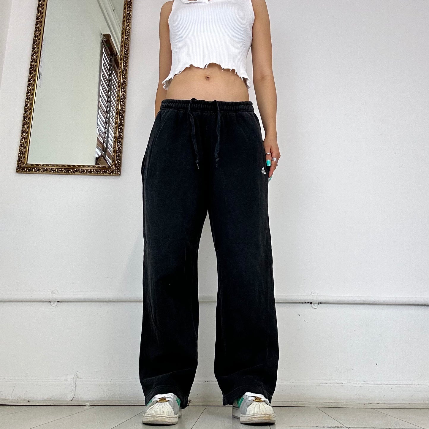 wide leg adidas joggers