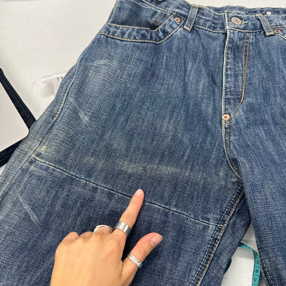 vintage long denim shorts by levi's