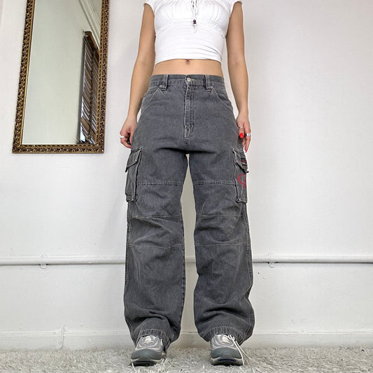 wide leg cargo jeans