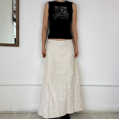 per una cream maxi skirt