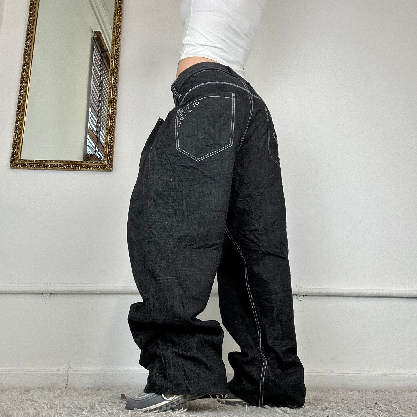 vintage baggy black jeans