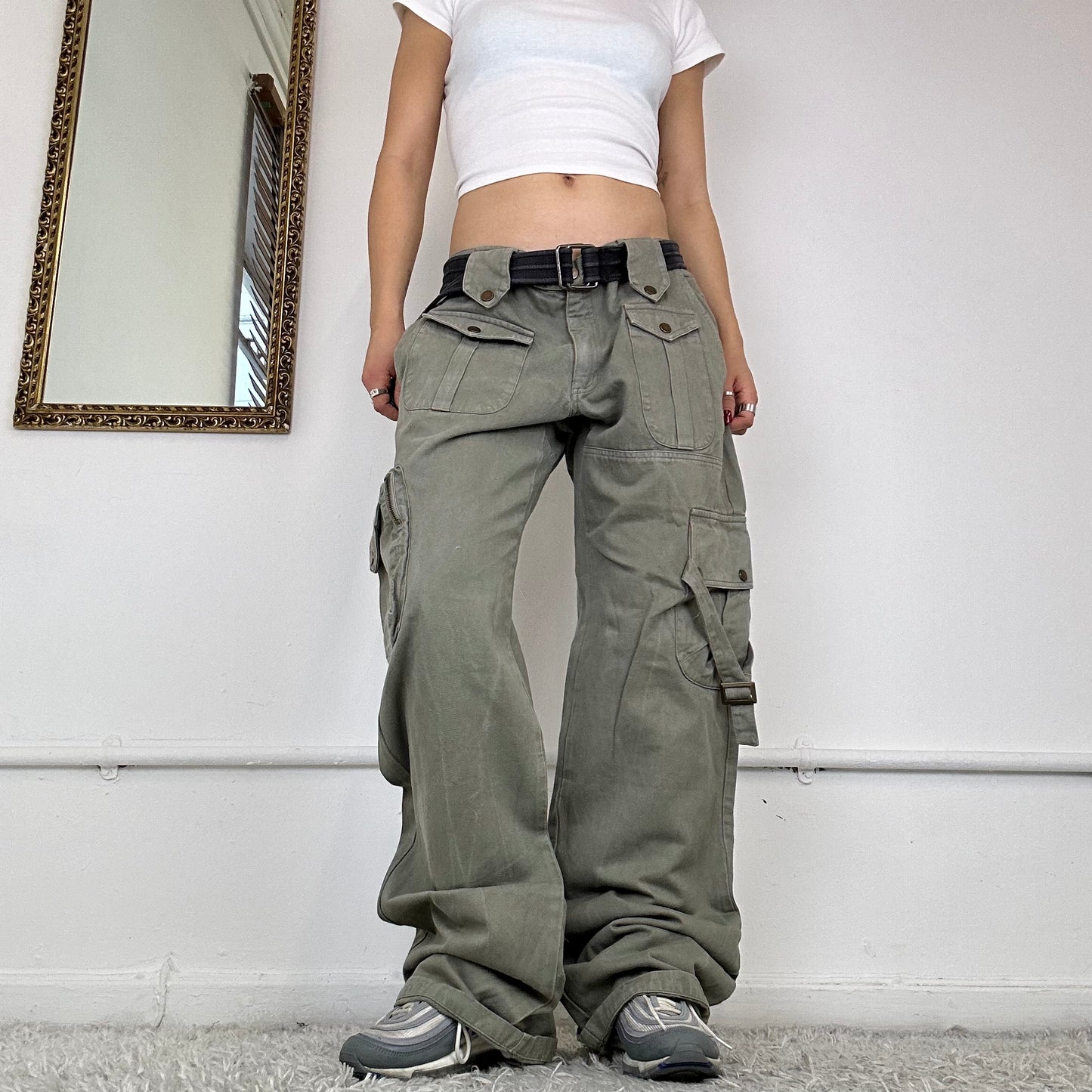 vintage baggy cargo combat trousers