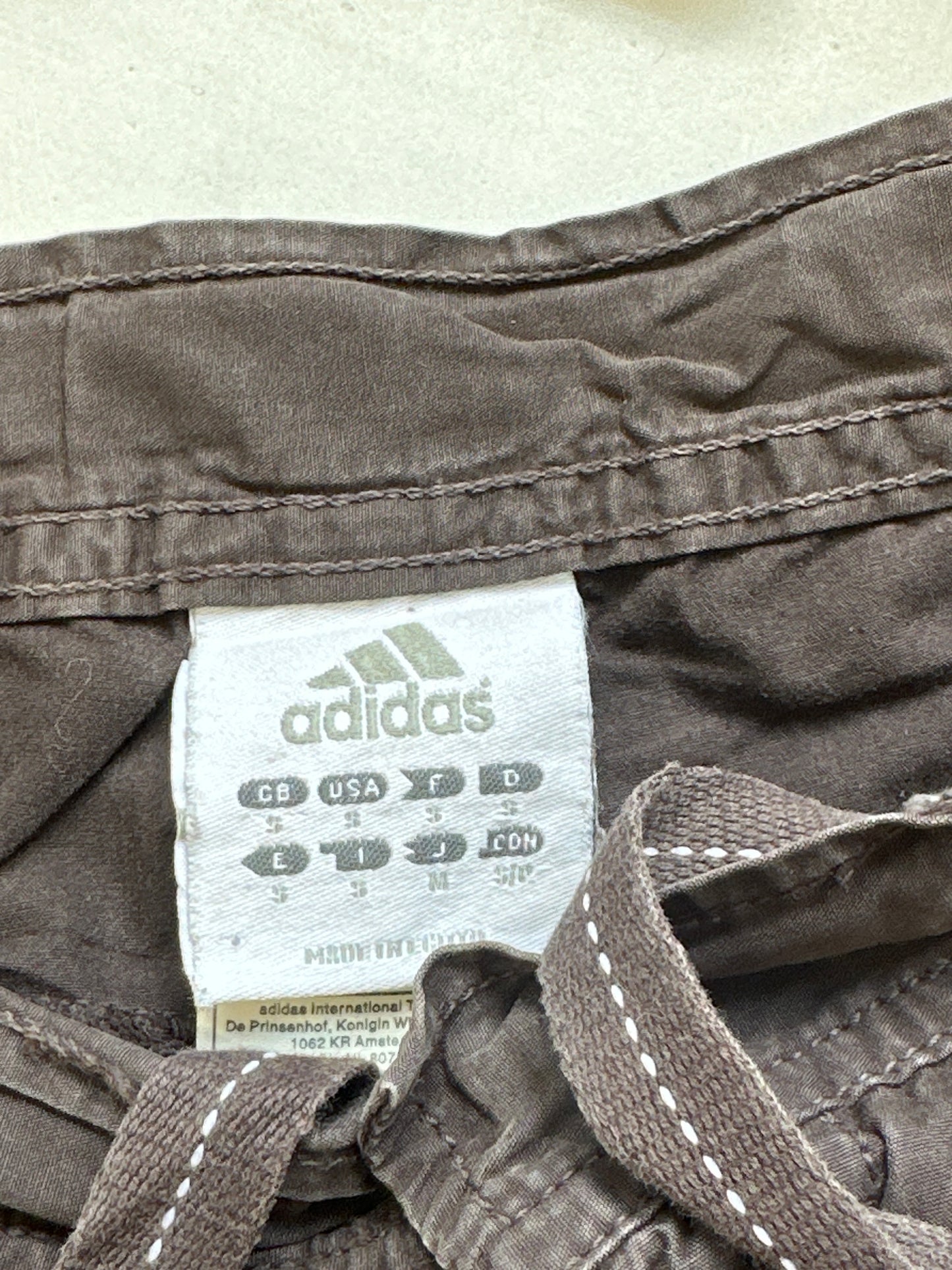 brown cargo adidas shorts