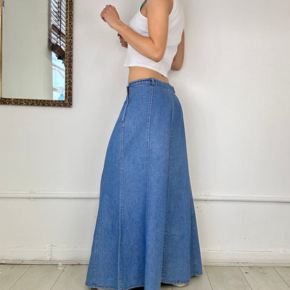 00’s denim maxi skirt