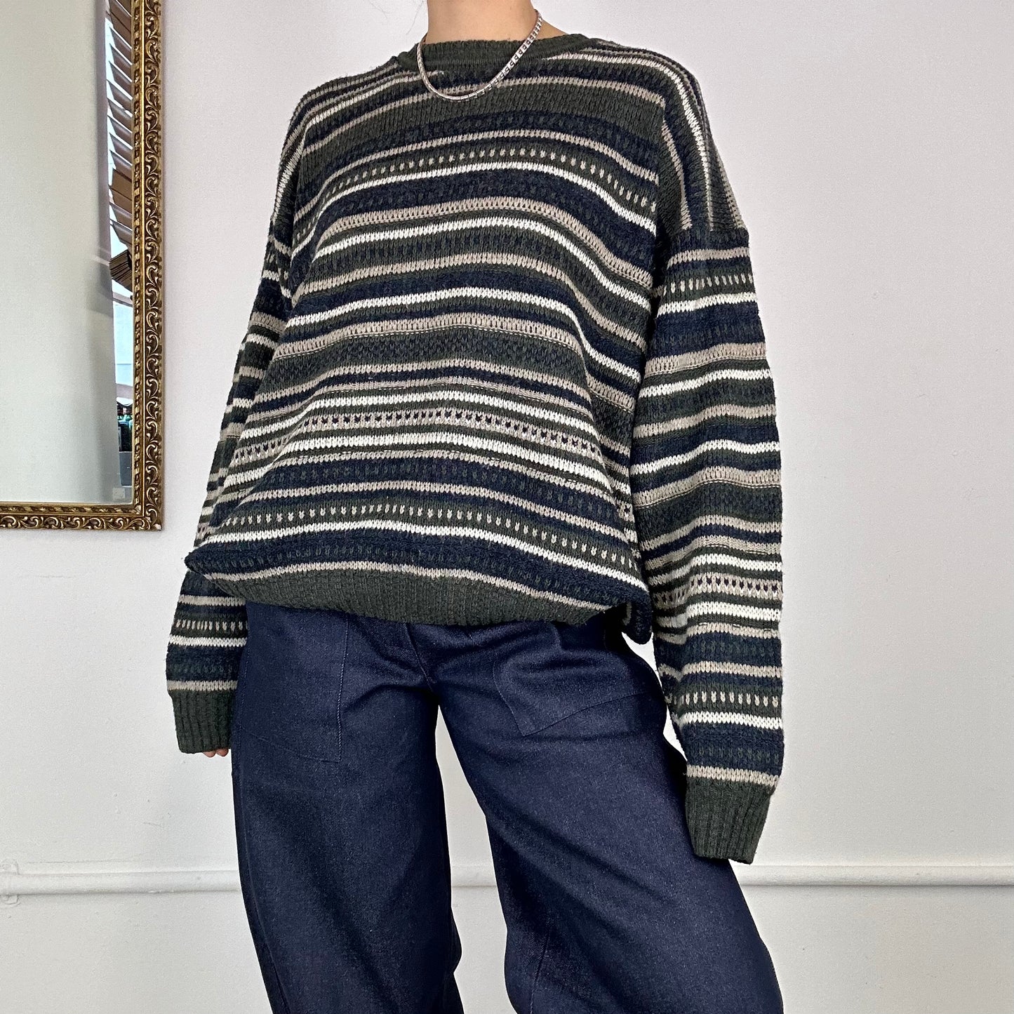 vintage striped knitted jumper