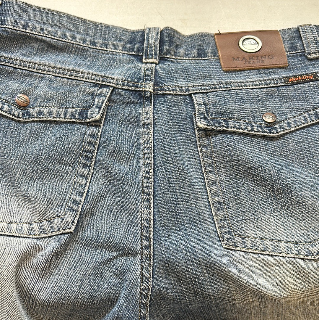 vintage long denim shorts