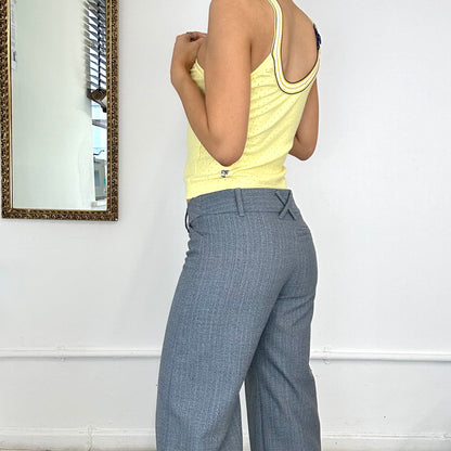 vintage yellow miss sixty halter neck clasp top