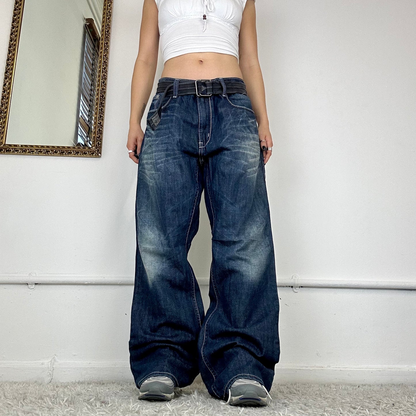 00’s baggy wide leg jeans by helix