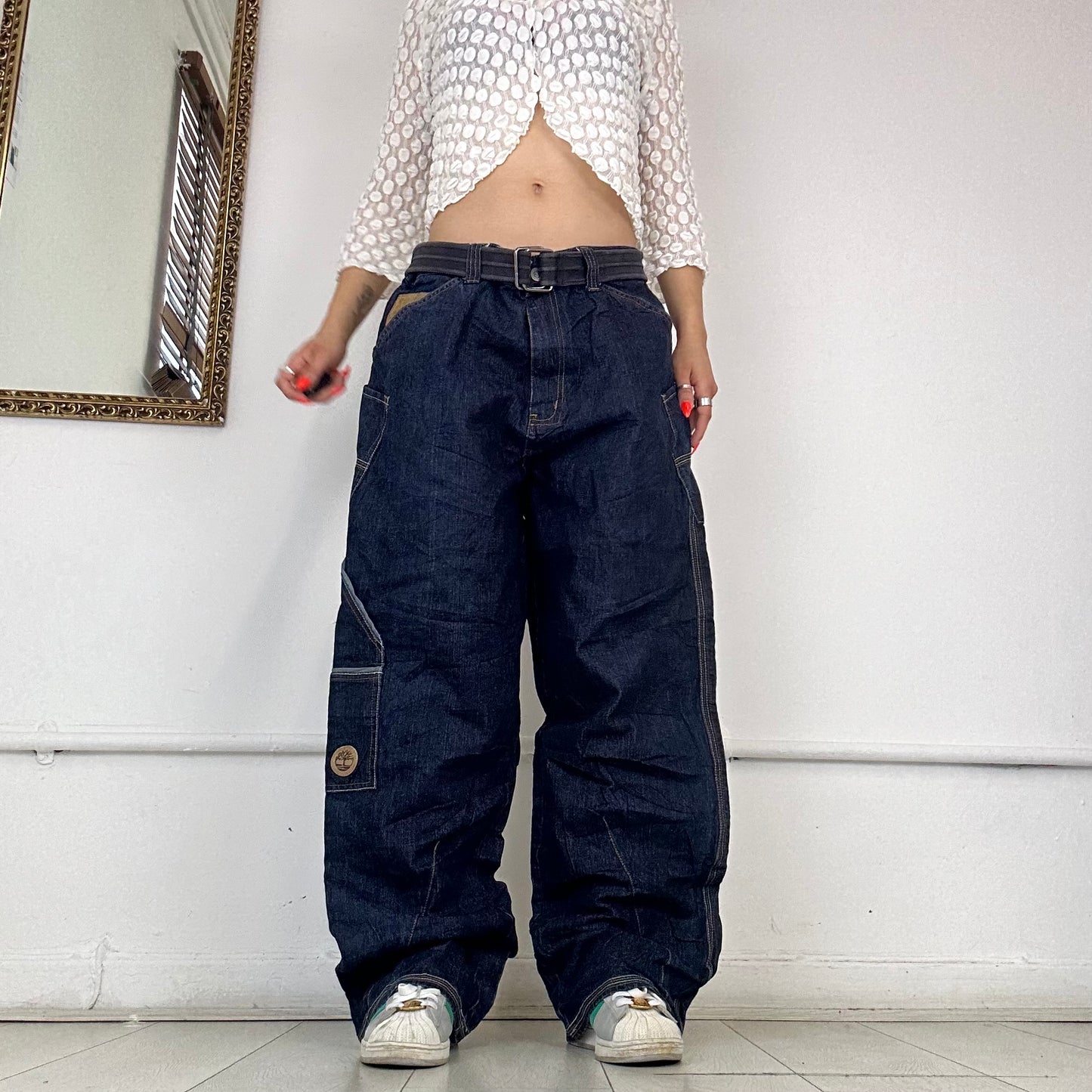 wide leg timberland jeans