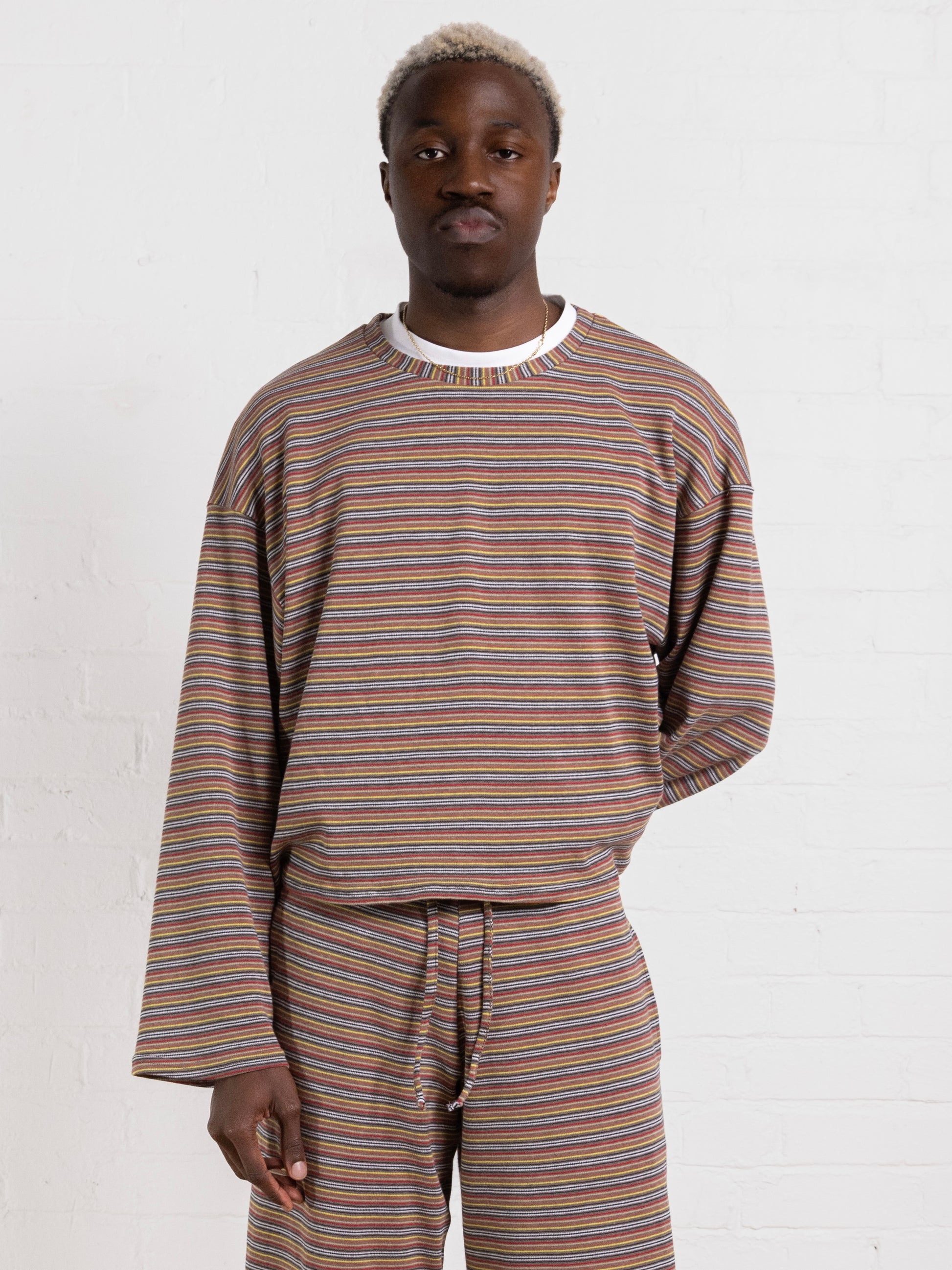 casey jumper - warm stripe