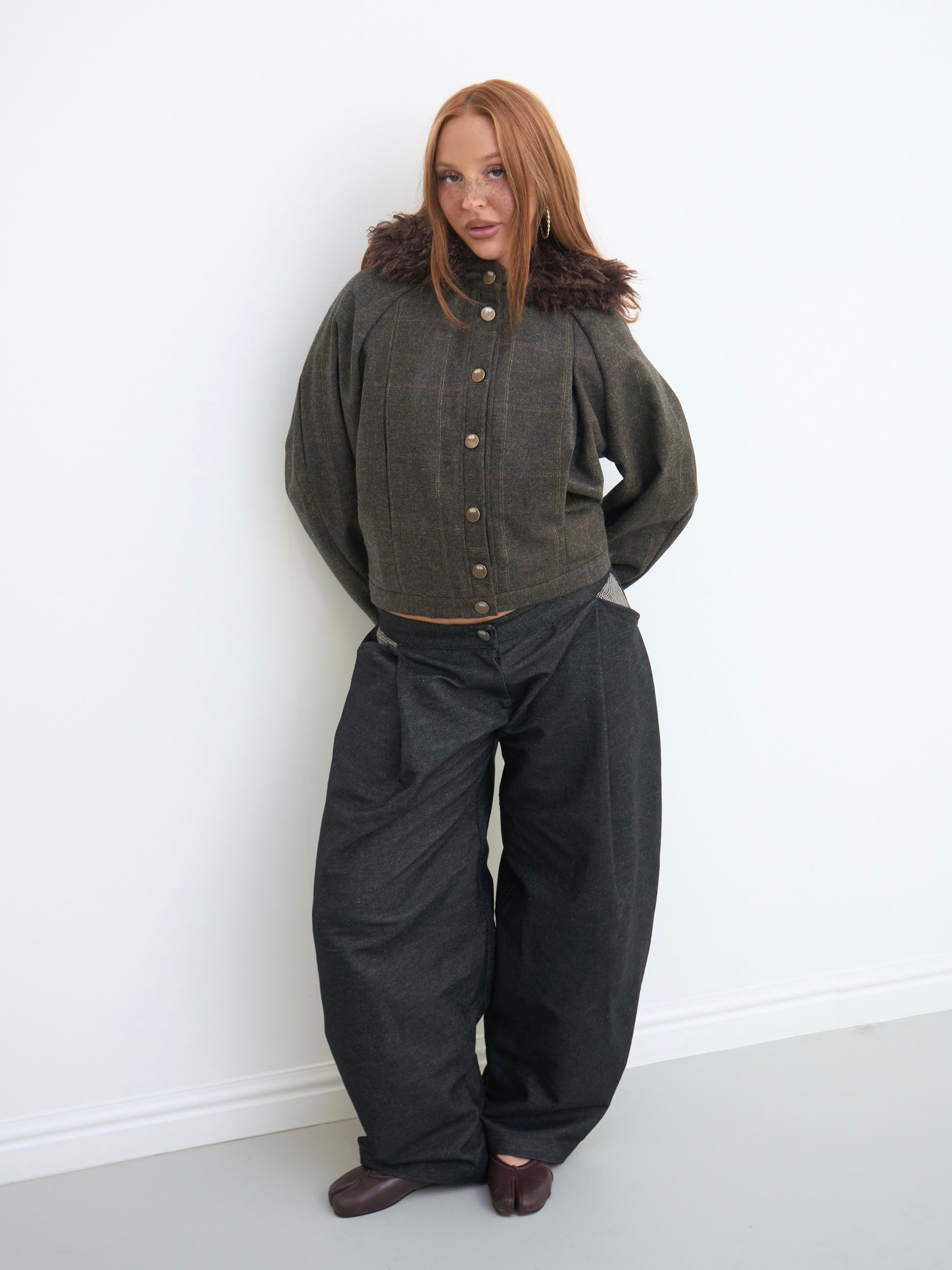 arden jacket - khaki wool