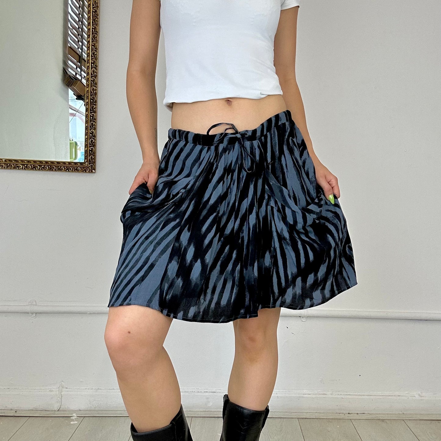 diesel paterned midi skirt