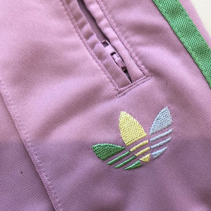 baggy lilac adidas tracksuit bottoms