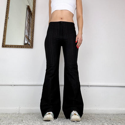 2000’s pinstripe flared trousers