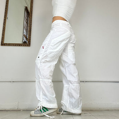 white cargo trousers by pitstop