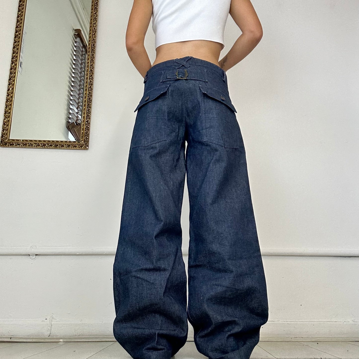 the slouch in navy denim - size small - sample