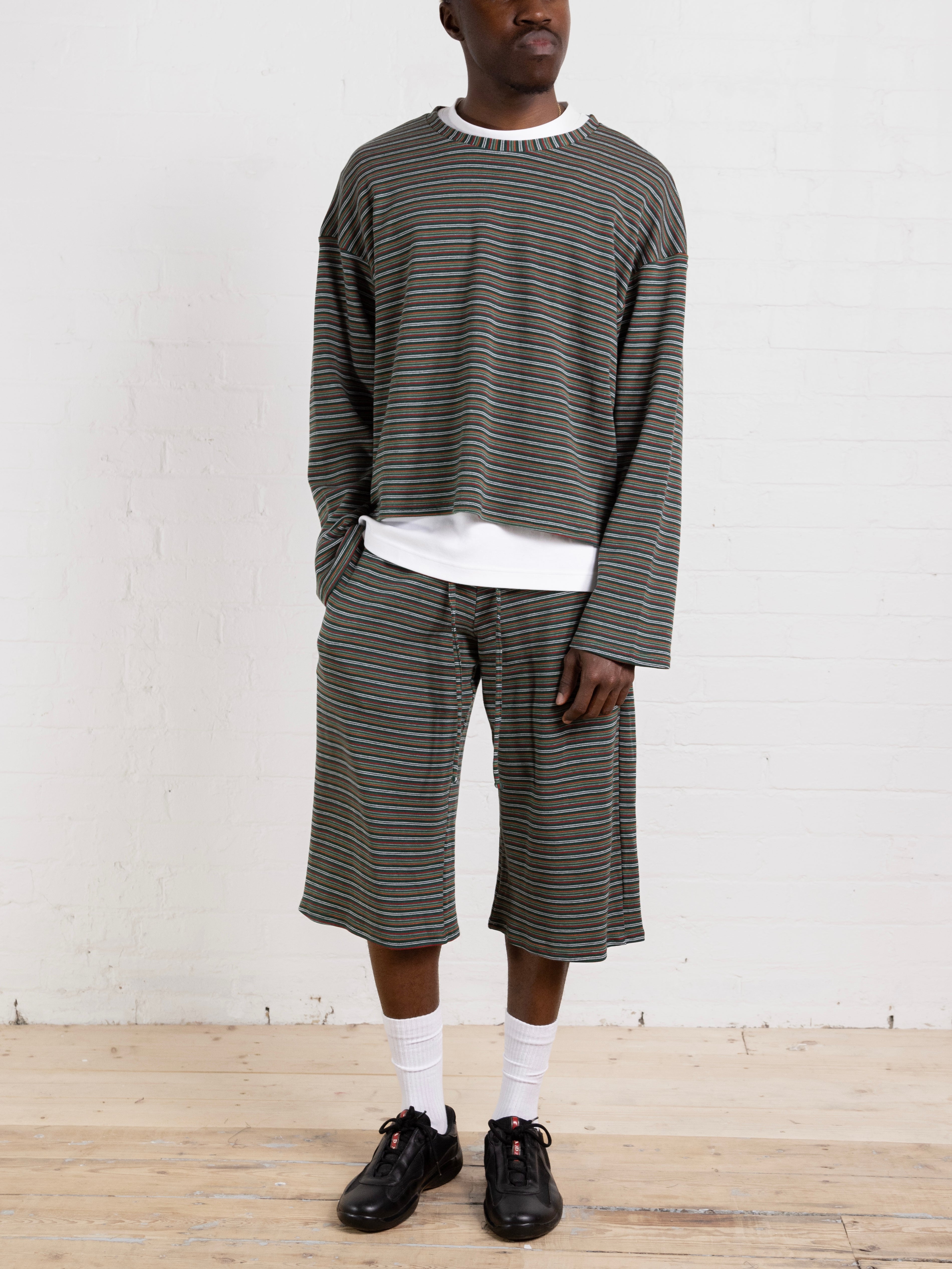 drew short - green stripe