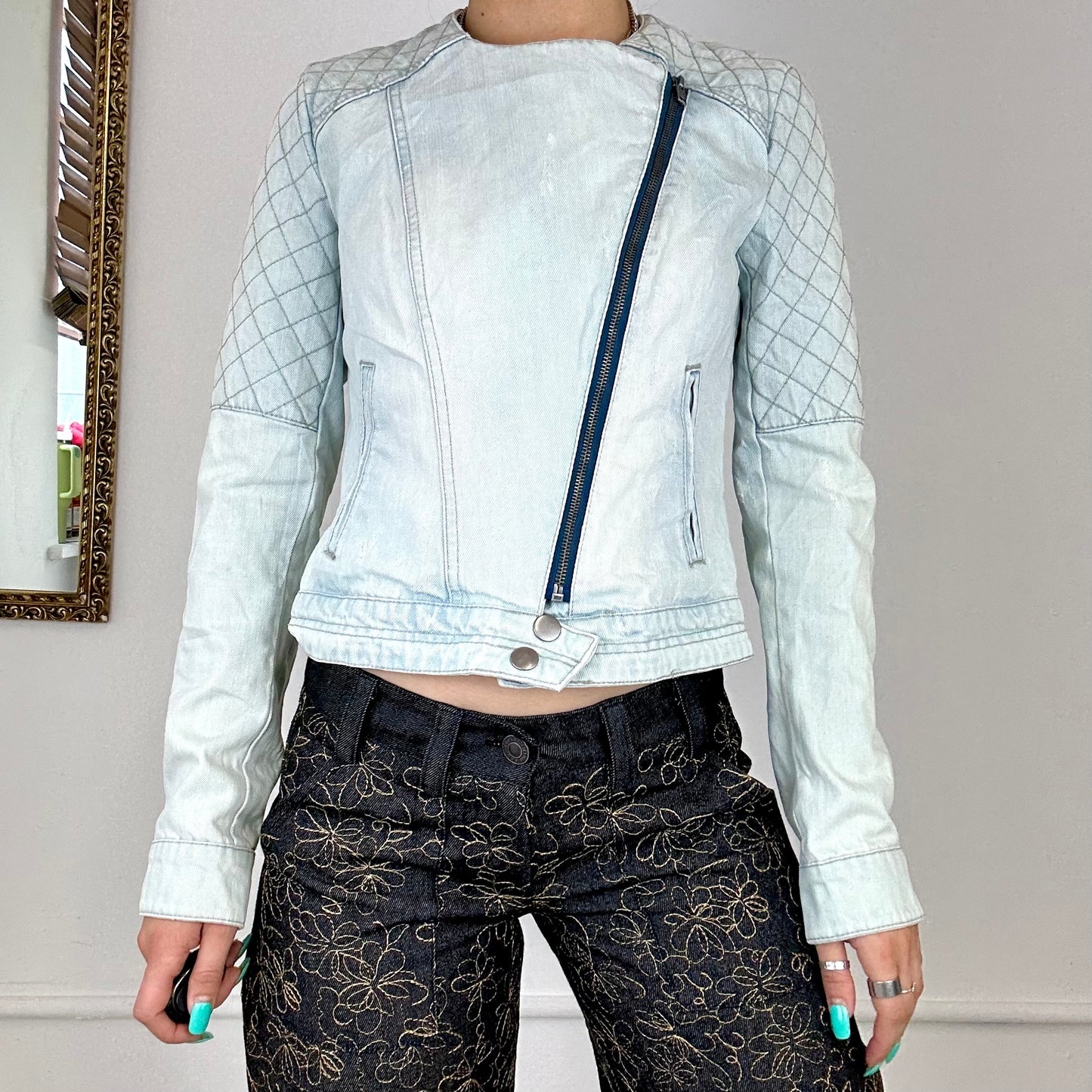 pimkie asymmetric denim jacket