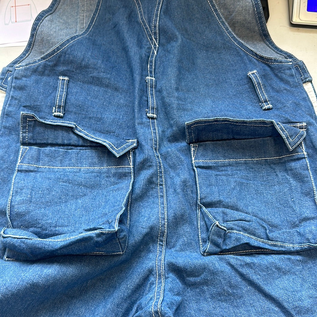 2000's flared denim dungarees