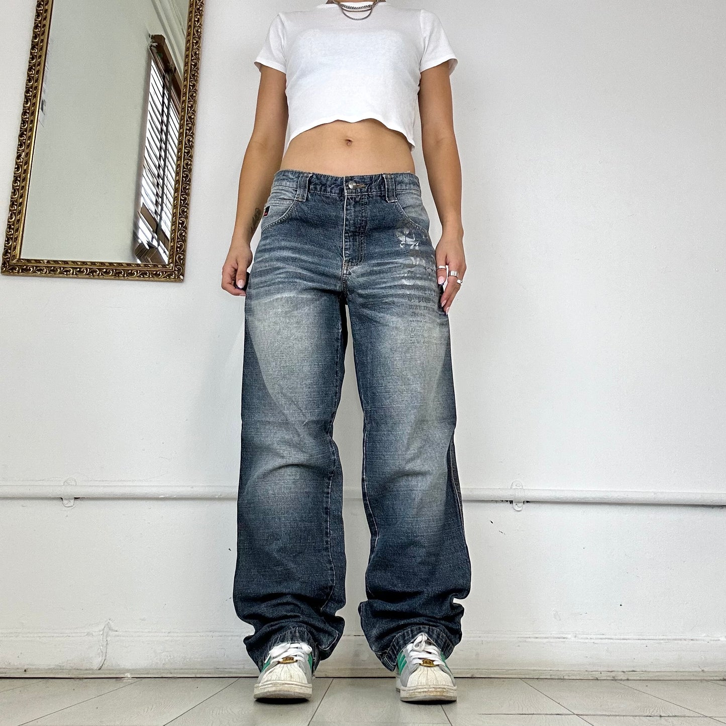 Fubu grey washed denim jeans