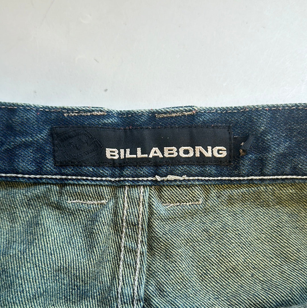 billabong long denim shorts