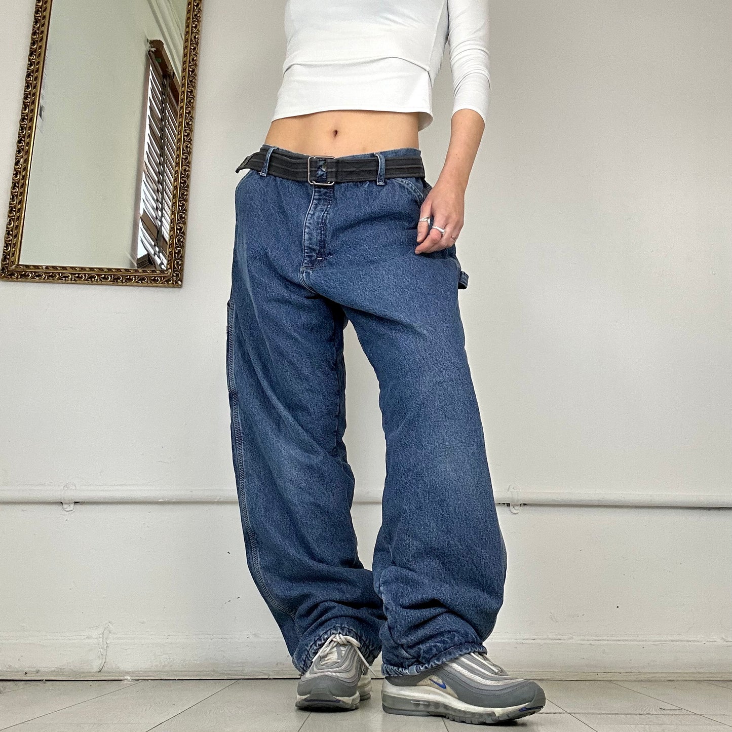 baggy cargo jeans by wrangler