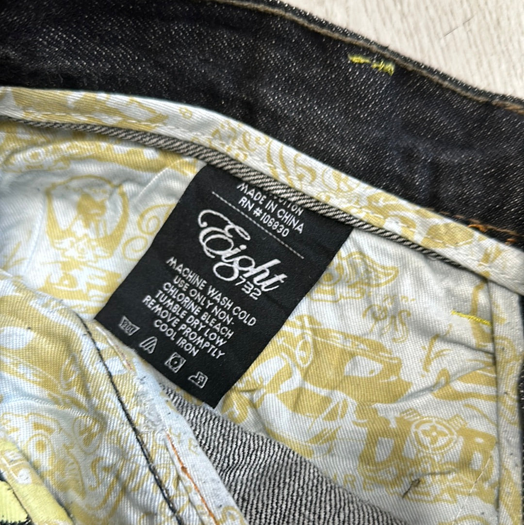 embroidered baggy jeans