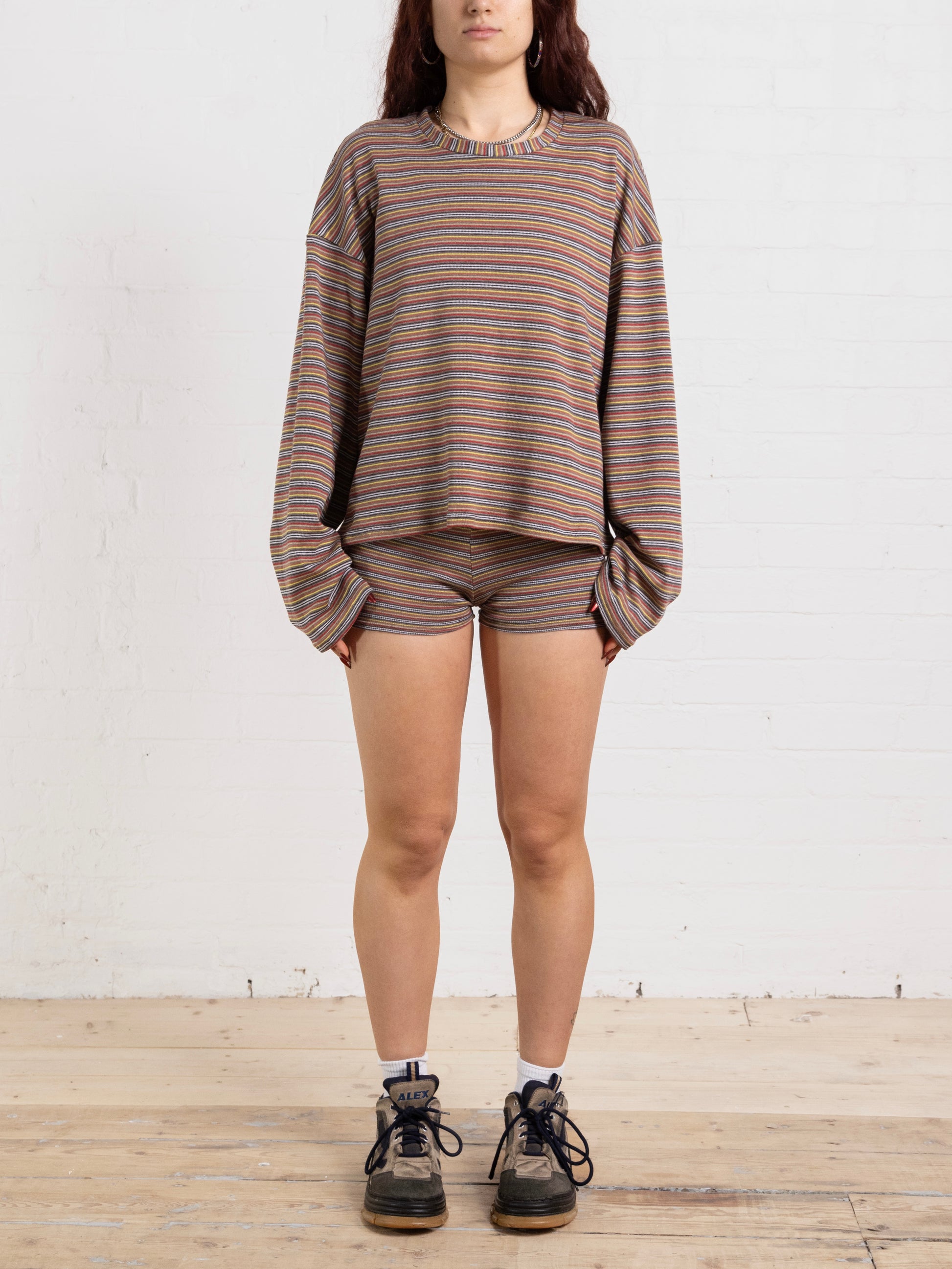 casey jumper - warm stripe