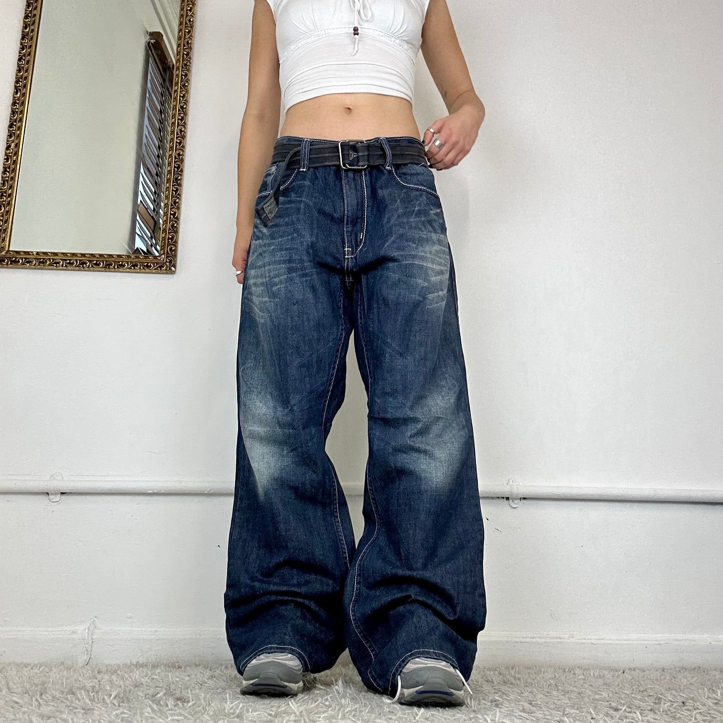 00’s baggy wide leg jeans by helix