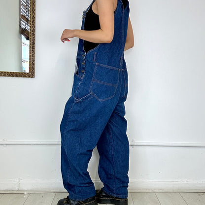 dark wash denim dungarees