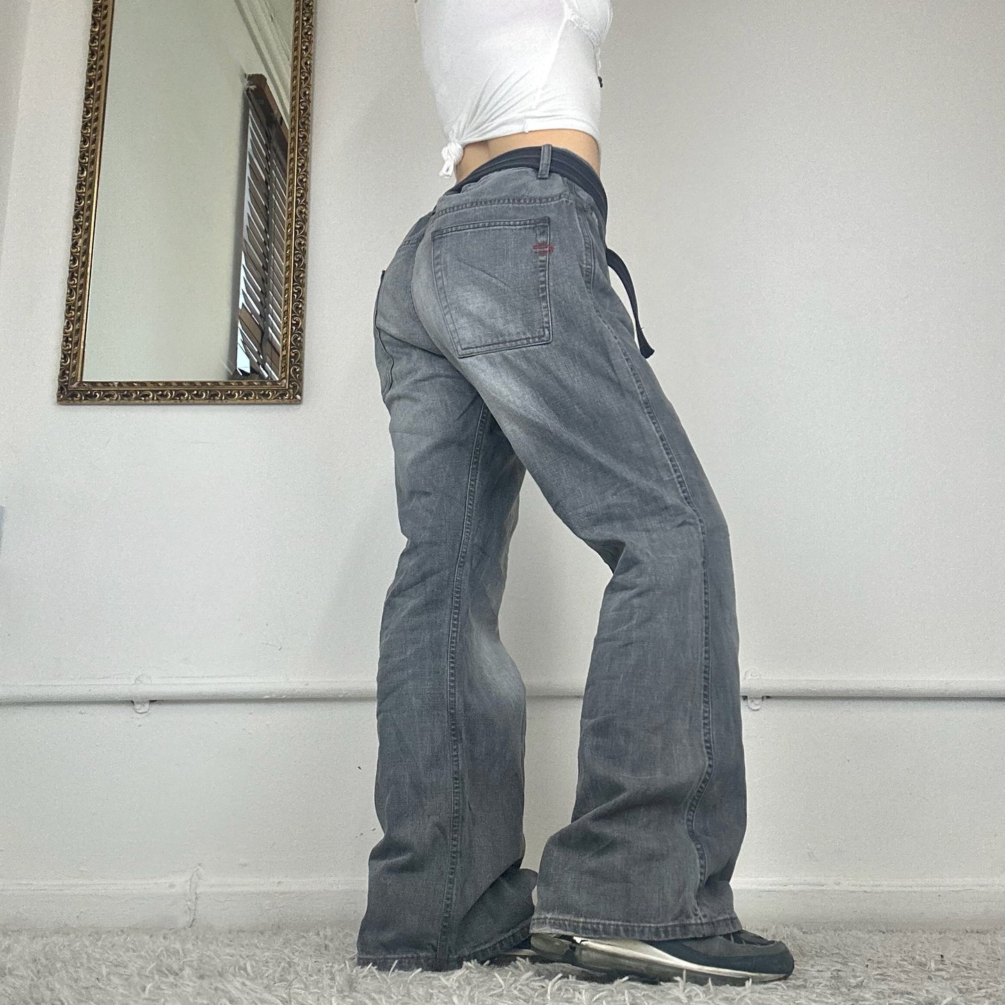 2000's wide leg washed jeans by diesel