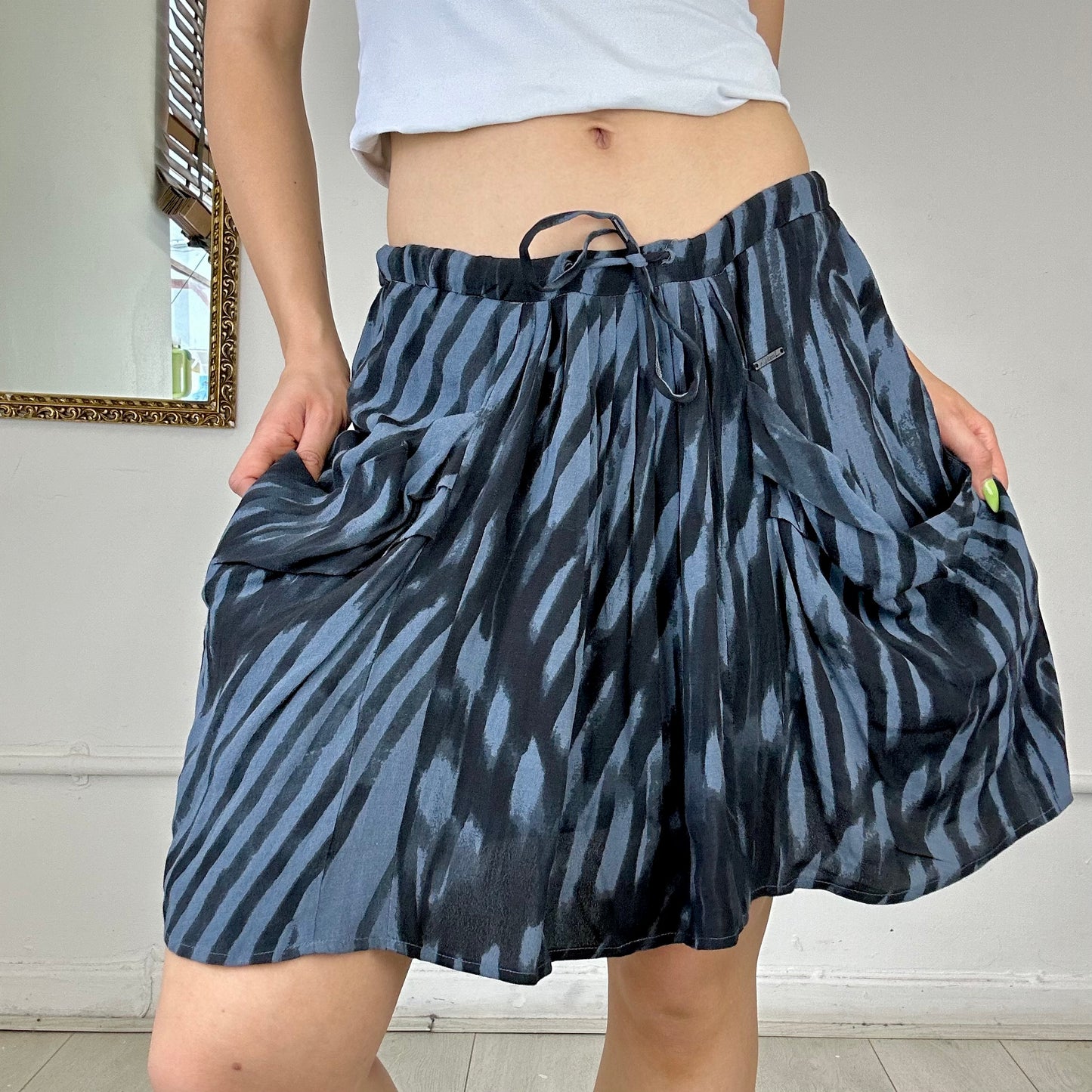 diesel paterned midi skirt