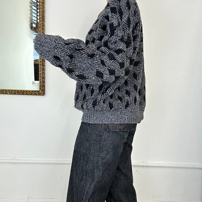 vintage patterned knit wool jumper