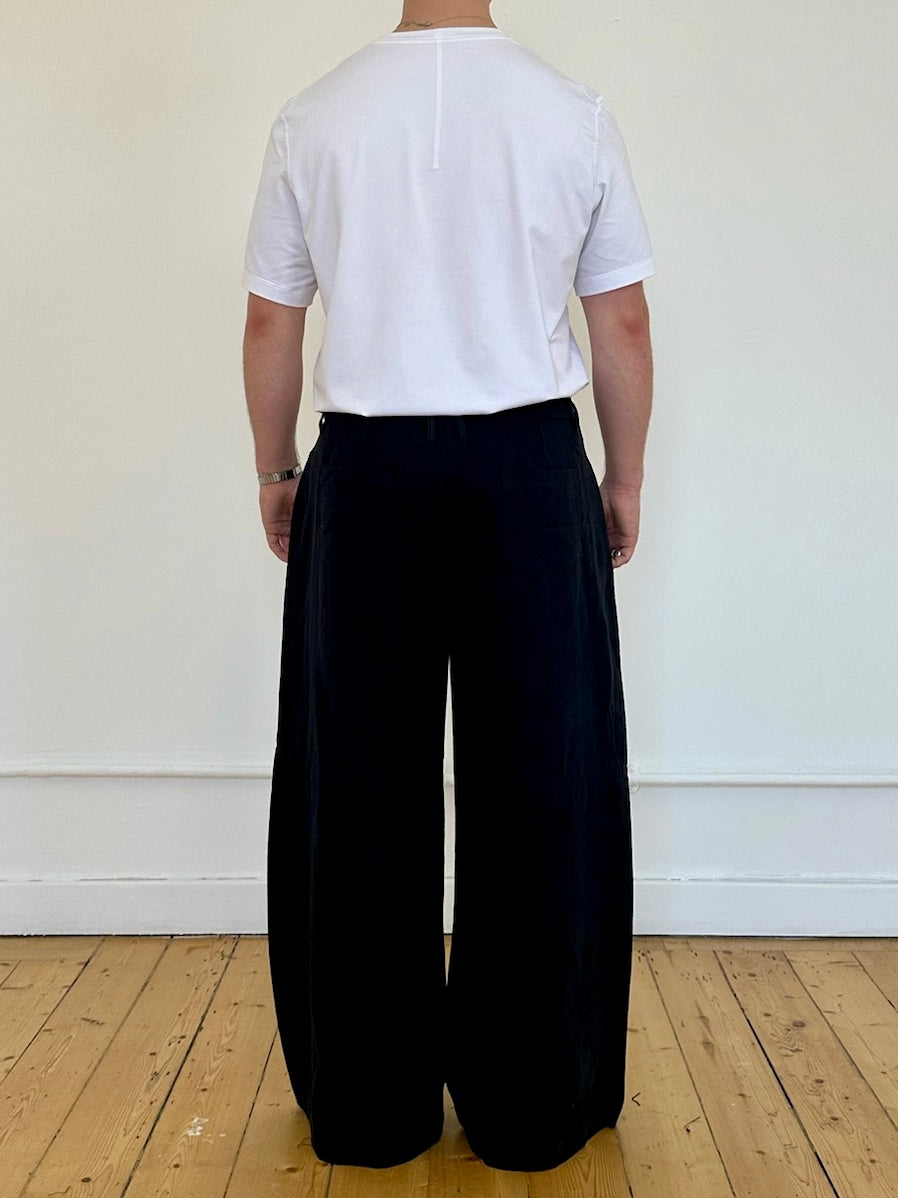 Parker-Hose – schwarzes Leinen