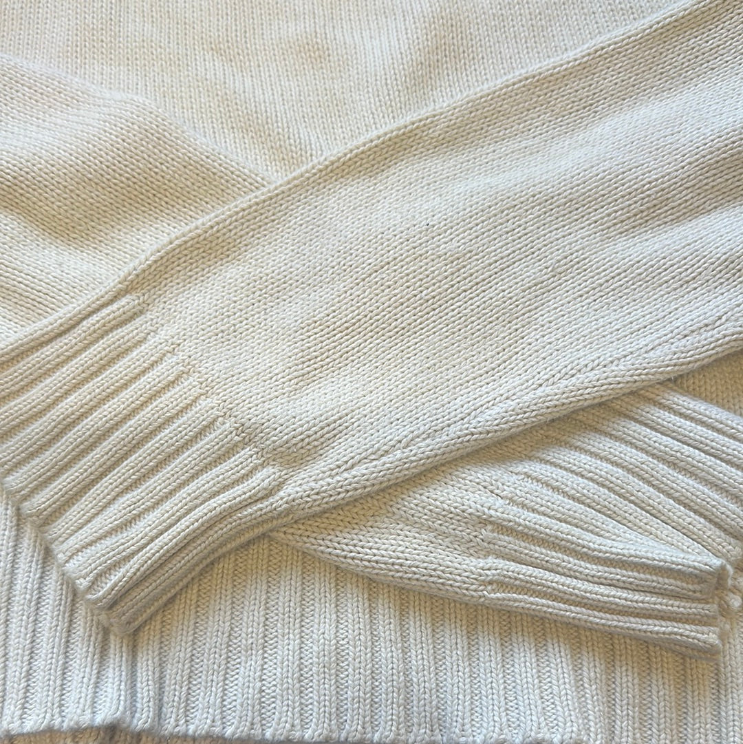 cream turtleneck jumper by ralph lauren