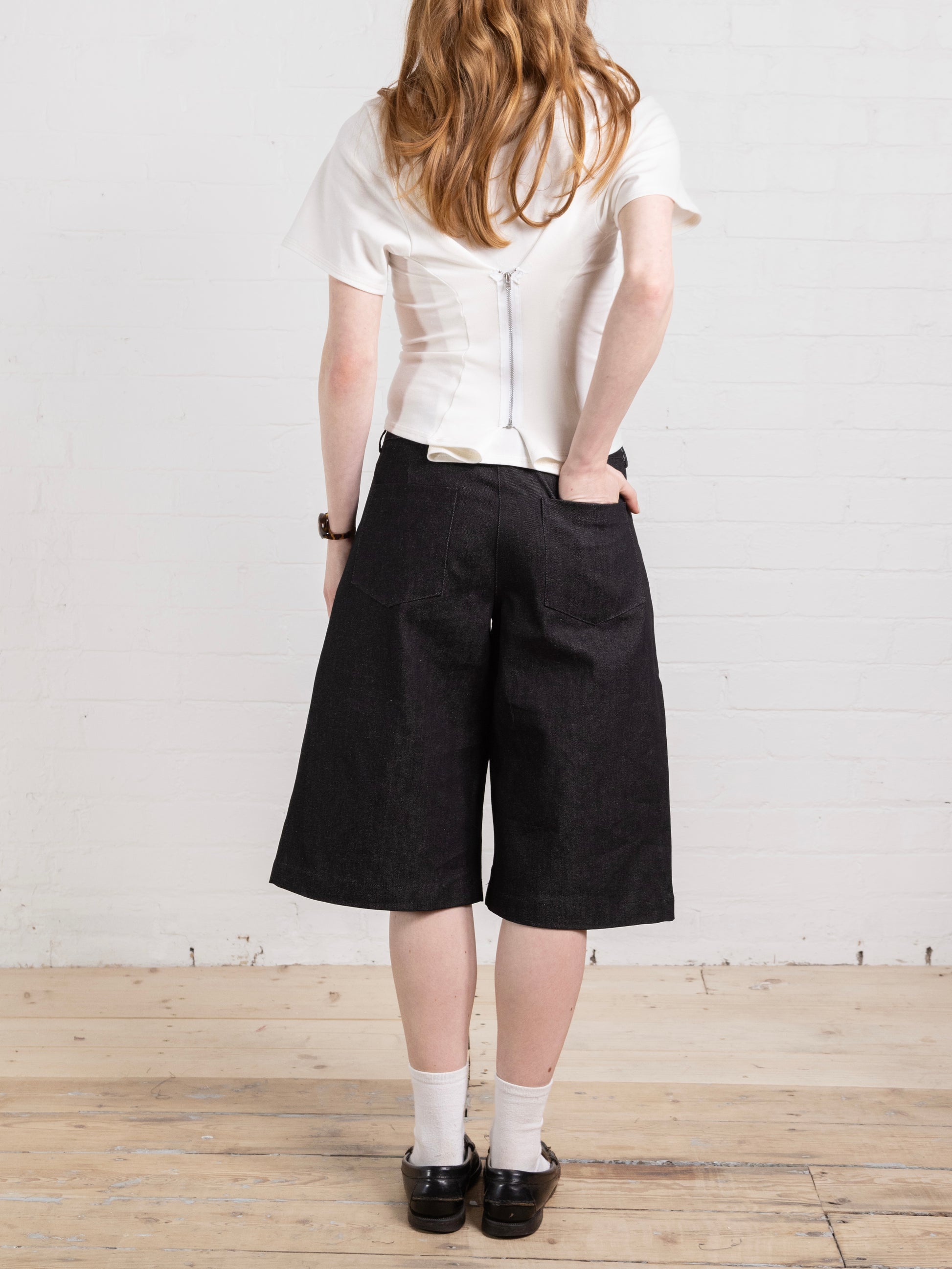 Parker Short – Dunkelgrauer Denim